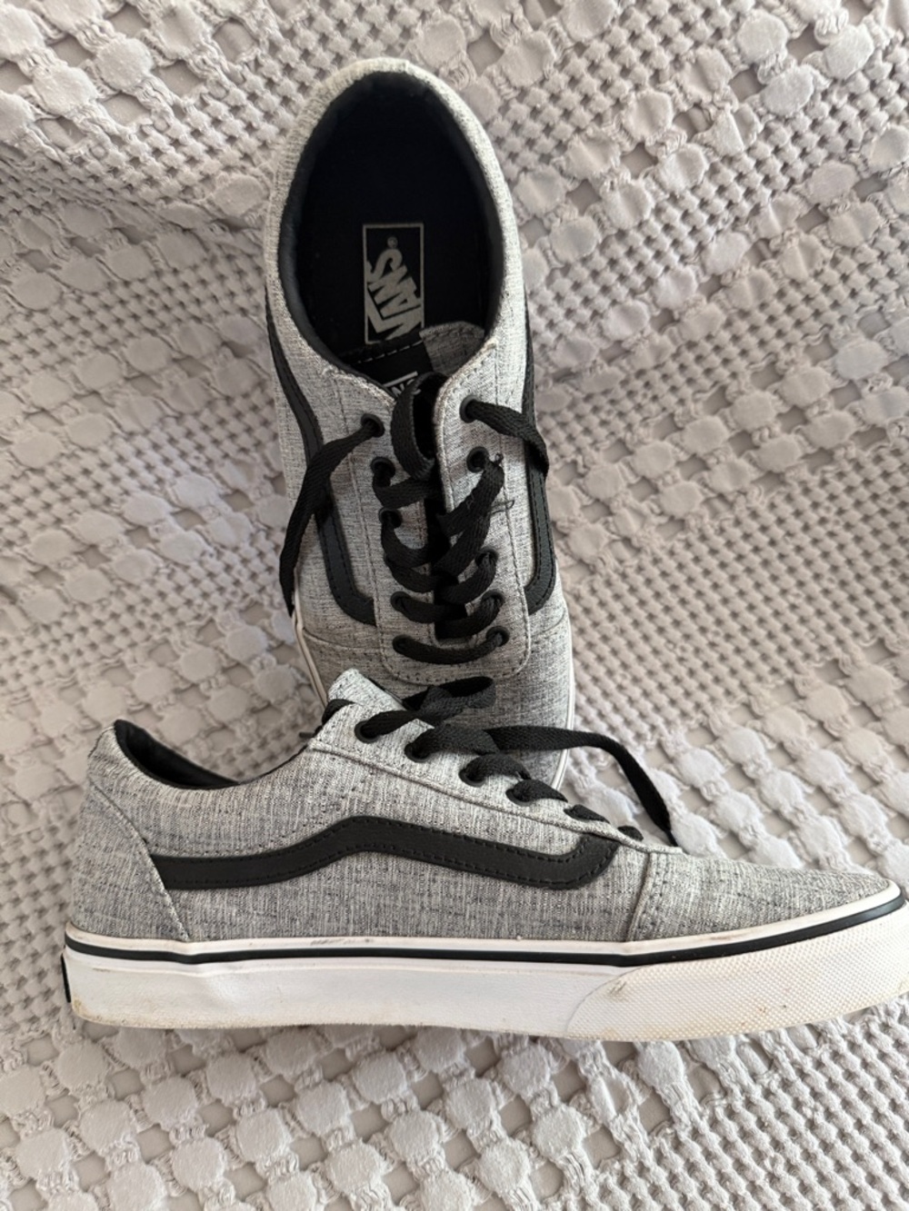 Vans Old Skool Gray Black Sneakers Youth Size 6